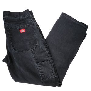 Dickies Mens Faded Black Carpenter Utility Jeans Relaxed Fit 33x32